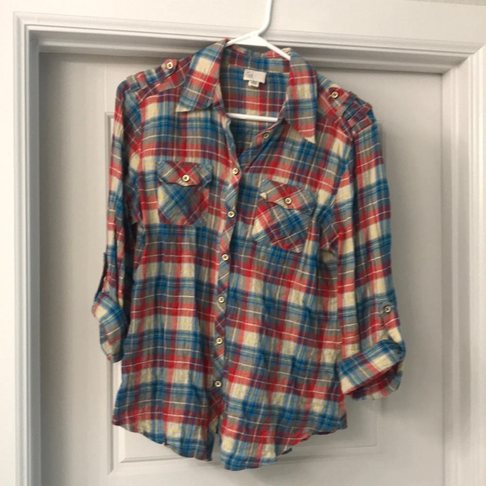 Anthro Plaid shirt